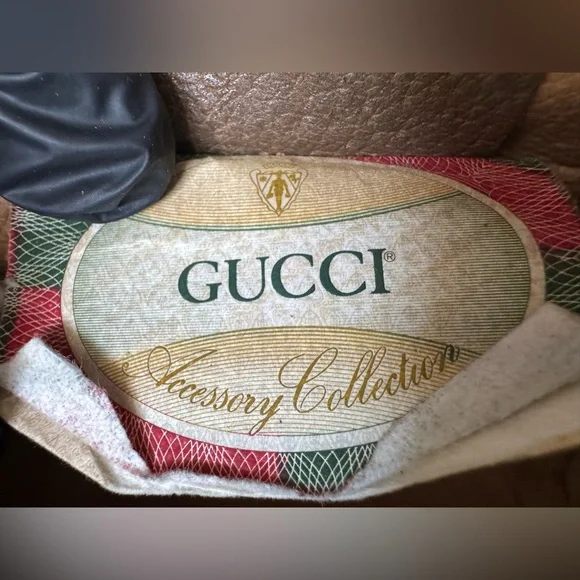 Gucci Vintage PVC/Leather GG Web Sherry Line Clutch. - Picture 10 of 16